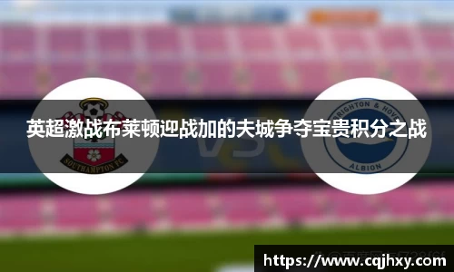 英超激战布莱顿迎战加的夫城争夺宝贵积分之战